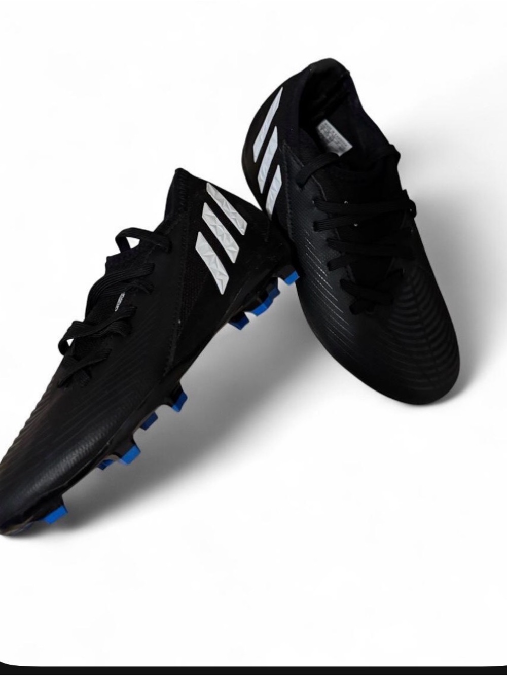 Adidas Predator Edge.3 Youth Soccer Cleats Black Blue Size US 1 EU 32